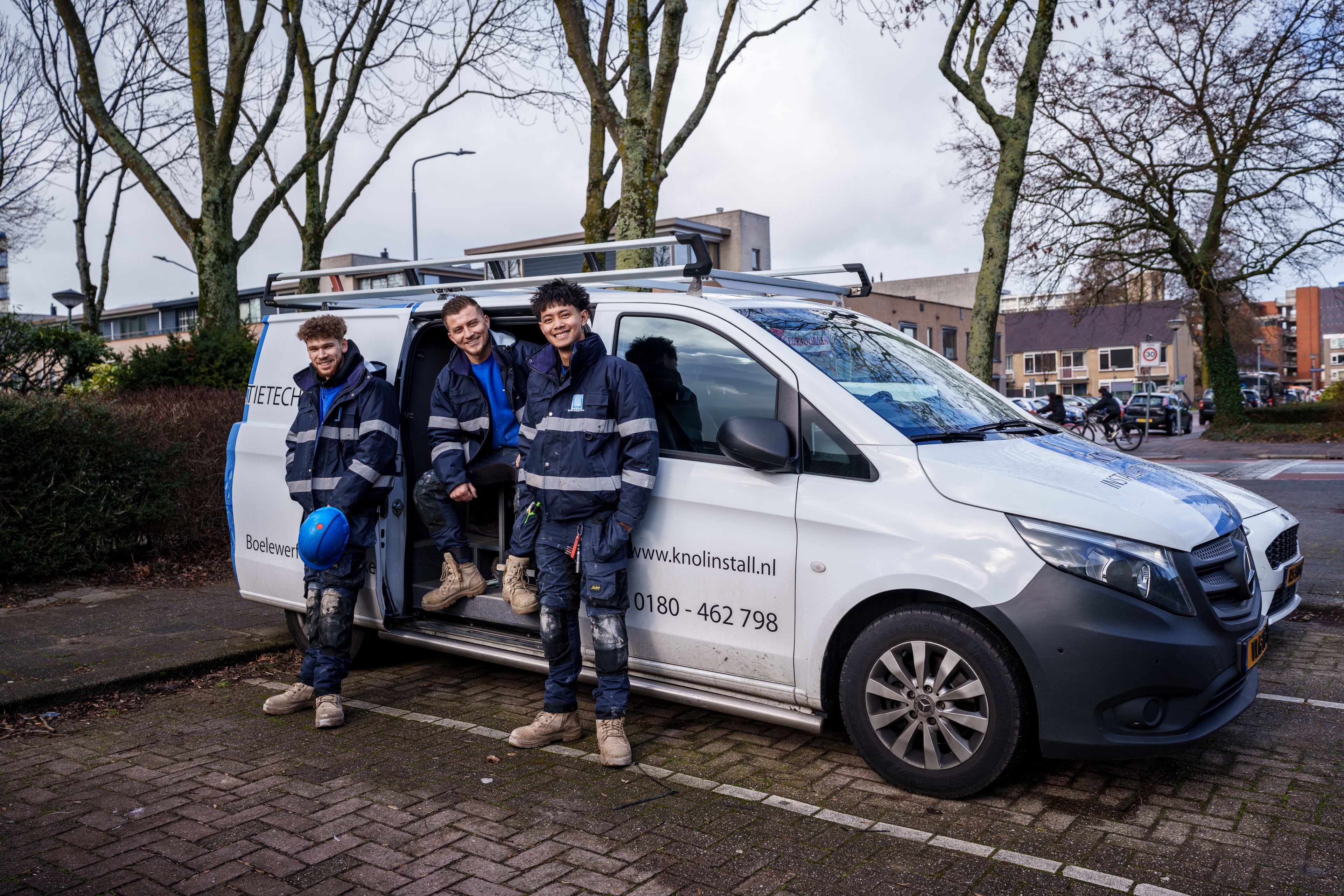 Groep monteurs van Knol Installatietechniek